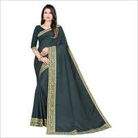 Seoras Saree de seda gris