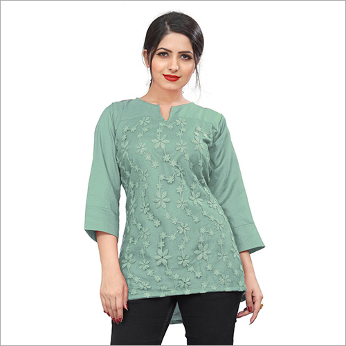 Ladies Cyan Top