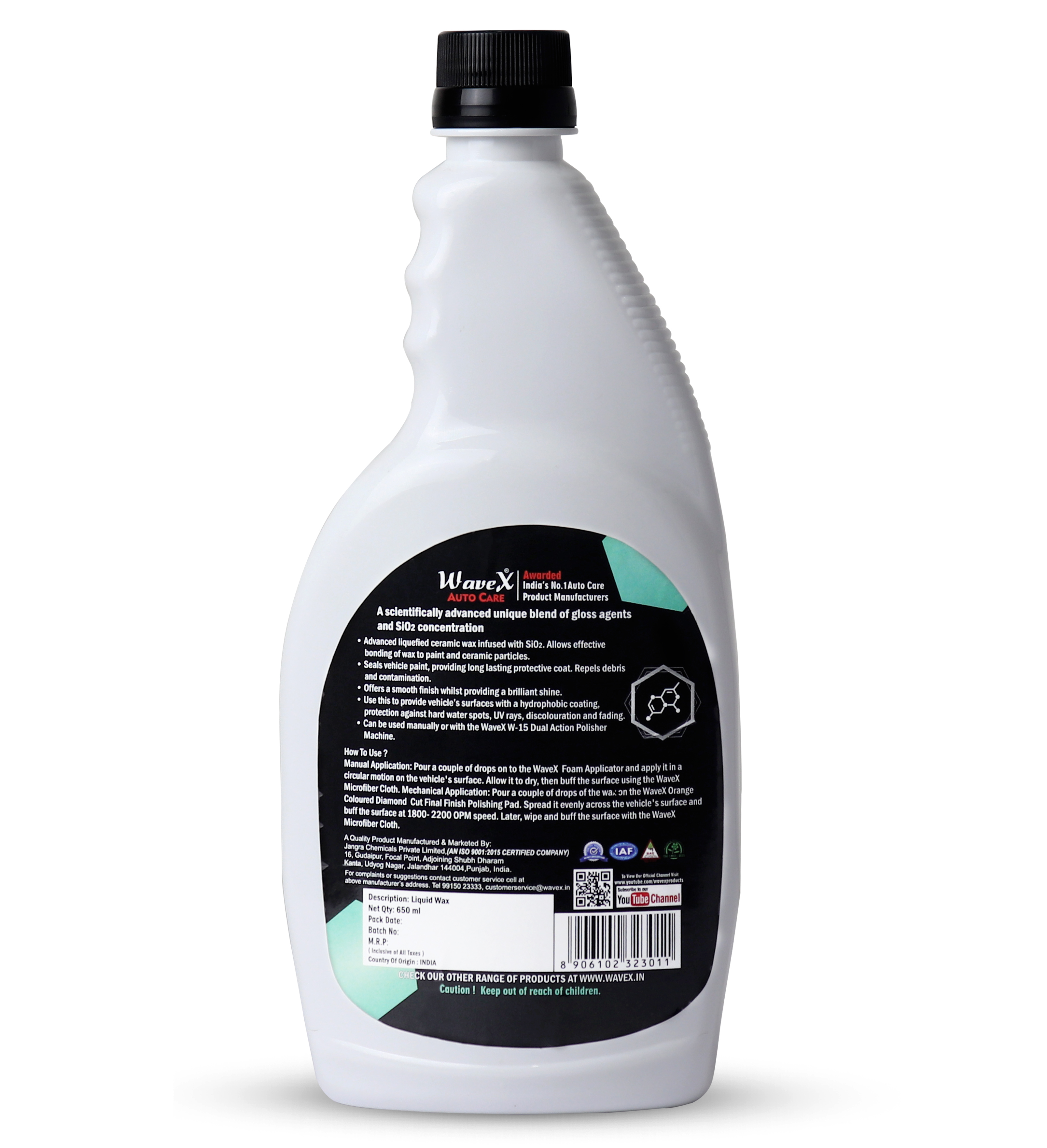 Wavex Sio2 Ceramic Liquid Wax for Cars and Bikes 650 Ml