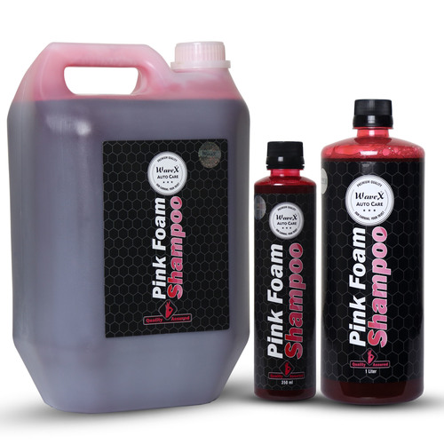 WaveX Colour Foam Car Shampoo for Cleaning Vehicle Exteriors - Liquid, 300ml/1L/5L, Pink | Colored Foam, Effective Cleaning, Brilliant Shine, Pleasant Fragrance