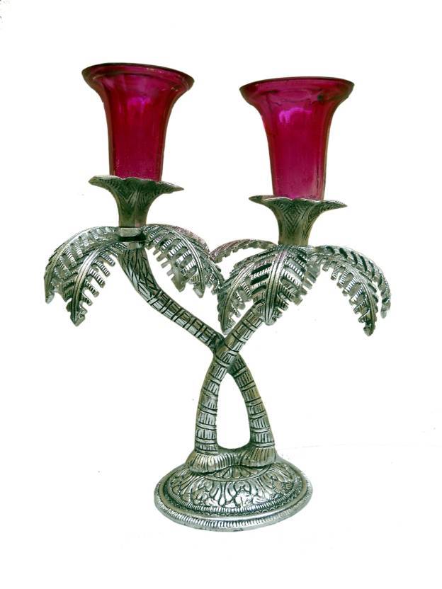 Brass Shining Rosewood Candle Holder