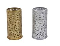 Brass Chalice Shaped Star Engraved Candle Holder
