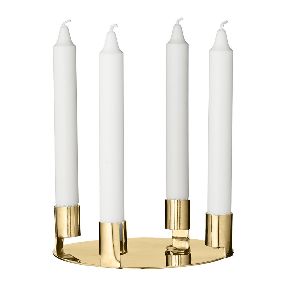 Brass Chalice Shaped Star Engraved Candle Holder