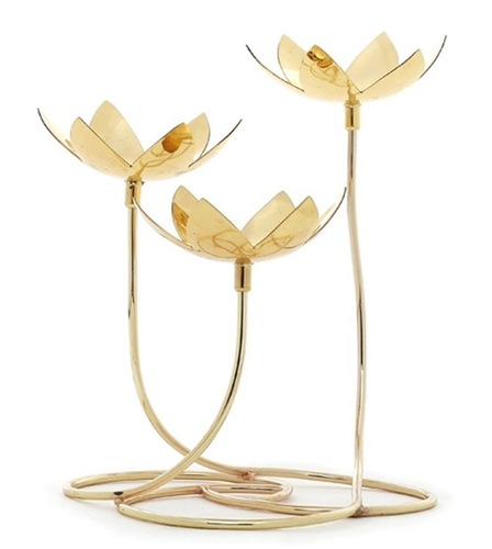 Premium Quality Brass Flower Candle Holder