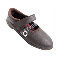 Brown Dlx Velcro School Belly Shoe