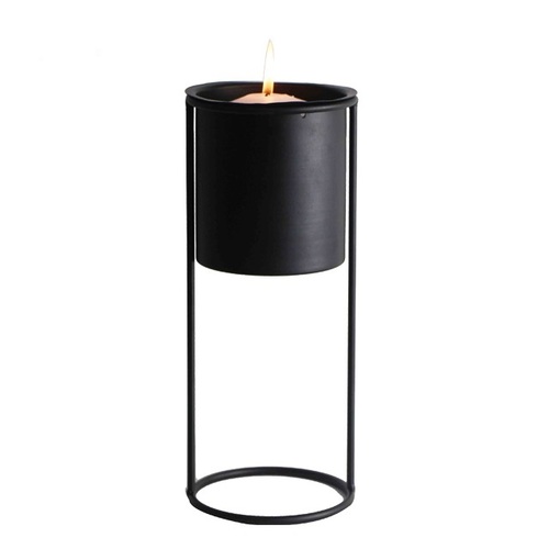 Brass Black Candle Holder With Stand