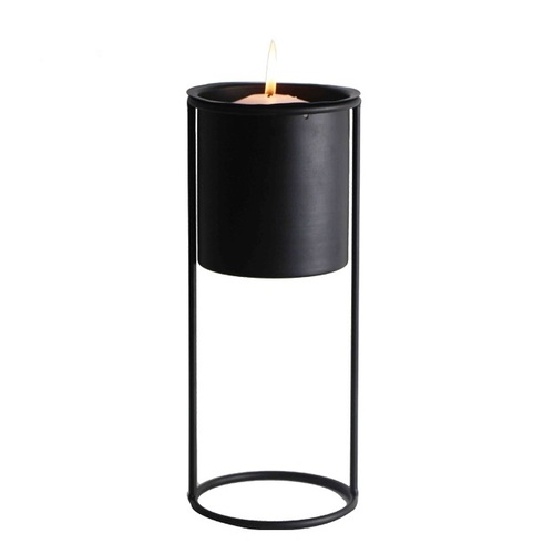Brass Candle Stand with Black Finish