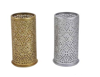 Brass Cylinder Candle Holder in Two Different Colour