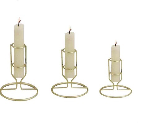Brass Cylinder Candle Holder in Two Different Colour