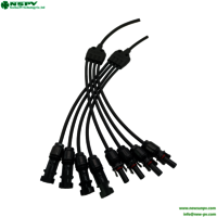 4 to 1 Solar Cable Harness Solar Y Connector Parallel Branch Cable Assembly for Solar System