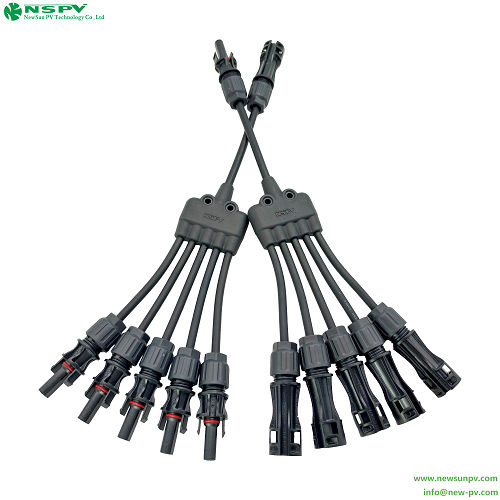 TUV Certified 5 To 1 Solar Y Connectors Parallel Solar Panels Connector 1500V IP68 Waterproof Solar Wiring Harness