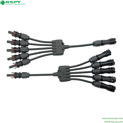 TUV Certified 5 To 1 Solar Y Connectors Parallel Solar Panels Connector 1500V IP68 Waterproof Solar Wiring Harness