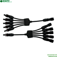 TUV Certified 5 To 1 Solar Y Connectors Parallel Solar Panels Connector 1500V IP68 Waterproof Solar Wiring Harness