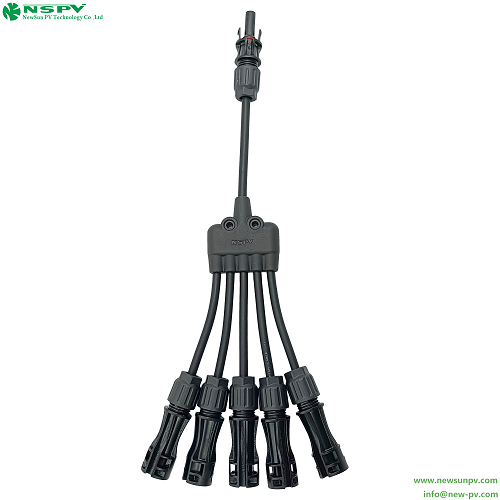 TUV Certified 5 To 1 Solar Y Connectors Parallel Solar Panels Connector 1500V IP68 Waterproof Solar Wiring Harness