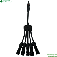 TUV Certified 5 To 1 Solar Y Connectors Parallel Solar Panels Connector 1500V IP68 Waterproof Solar Wiring Harness