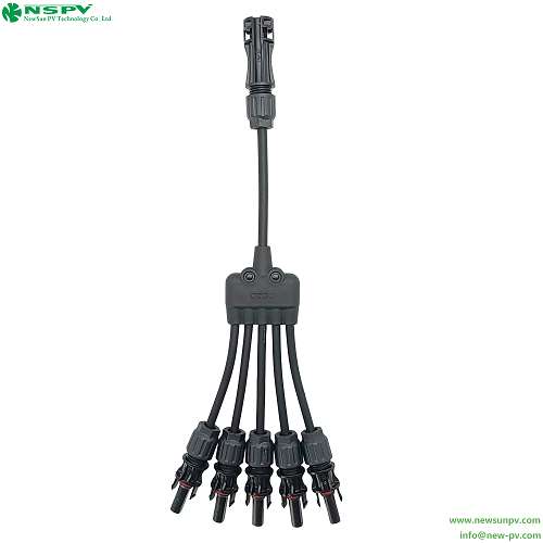 TUV Certified 5 To 1 Solar Y Connectors Parallel Solar Panels Connector 1500V IP68 Waterproof Solar Wiring Harness