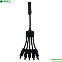TUV Certified 5 To 1 Solar Y Connectors Parallel Solar Panels Connector 1500V IP68 Waterproof Solar Wiring Harness