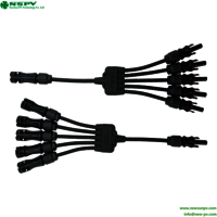 TUV Certified 5 To 1 Solar Y Connectors Parallel Solar Panels Connector 1500V IP68 Waterproof Solar Wiring Harness