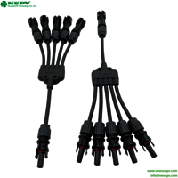 Solar parallel connectors 5 to 1 solar panel y connector solar wire harness