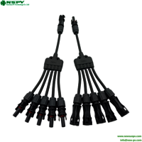 NSPV Solar Parallel Connectors 5 To 1 Solar Panel Y Connectors Solar Wiring Harness For Solar Connections