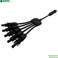 NSPV Solar Parallel Connectors 5 To 1 Solar Panel Y Connectors Solar Wiring Harness For Solar Connections