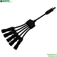 NSPV Solar Parallel Connectors 5 To 1 Solar Panel Y Connectors Solar Wiring Harness For Solar Connections