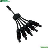 NSPV Solar Parallel Connectors 5 To 1 Solar Panel Y Connectors Solar Wiring Harness For Solar Connections
