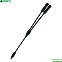 Solar Wiring Waterproof 2 To 1 Solar Panel Parallel Connectors Photovoltaic Wiring Harness