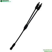 Solar Wiring Waterproof 2 To 1 Solar Panel Parallel Connectors Photovoltaic Wiring Harness