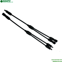 Solar Wiring Waterproof 2 To 1 Solar Panel Parallel Connectors Photovoltaic Wiring Harness