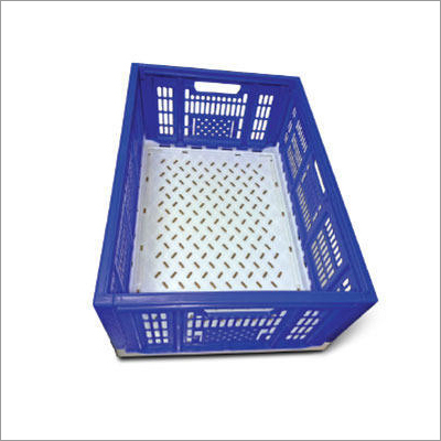 Blue Foldable Plastic Crate