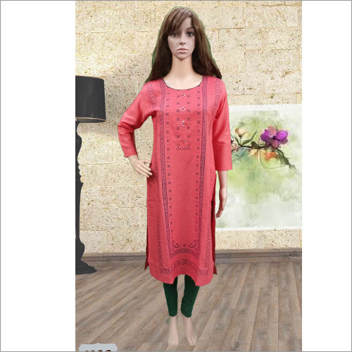 Washable Ladies Block Printed Cotton Kurti