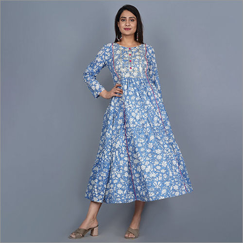 Pure Cotton Floral Printed Kurti