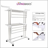 Floor Stainless Steel Cloth Drying Stand (2Layer)