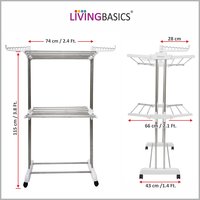 Floor Stainless Steel Cloth Drying Stand (2Layer)