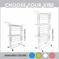 Floor Stainless Steel Cloth Drying Stand (2Layer)