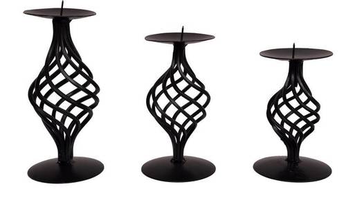 Iron Stand Black Candle Stick Holder for Romantic Wedding Decoration