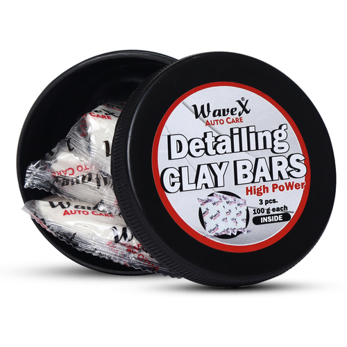 WaveX Clay Bar (100g x 3)-Premium Car Detailing Clay Fallout Removes Environmental Deposits- No Scratches No Swirls Guaranteed