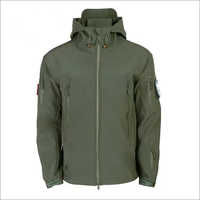 Olive Green Hooded Parka Jacket