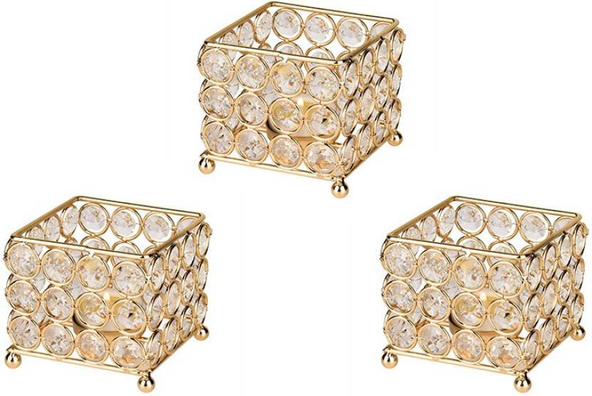 Brass Basket and Heart Candle Holder