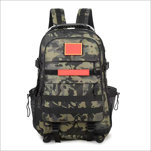 Patched Military Backpack