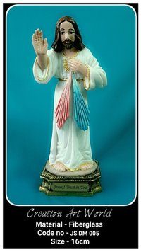 Jesus Statue - 6 Inches | Multicolour Handmade Polyresin Marble Dust Design