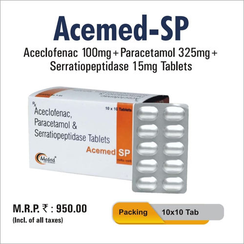 Aceclofenac Paracetamol Serratiopeptidase Tablet