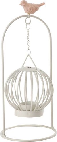 Brass Hanging Tea Light Red Candle Holder