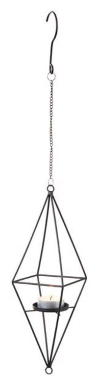 Brass Hanging Tea Light Red Candle Holder