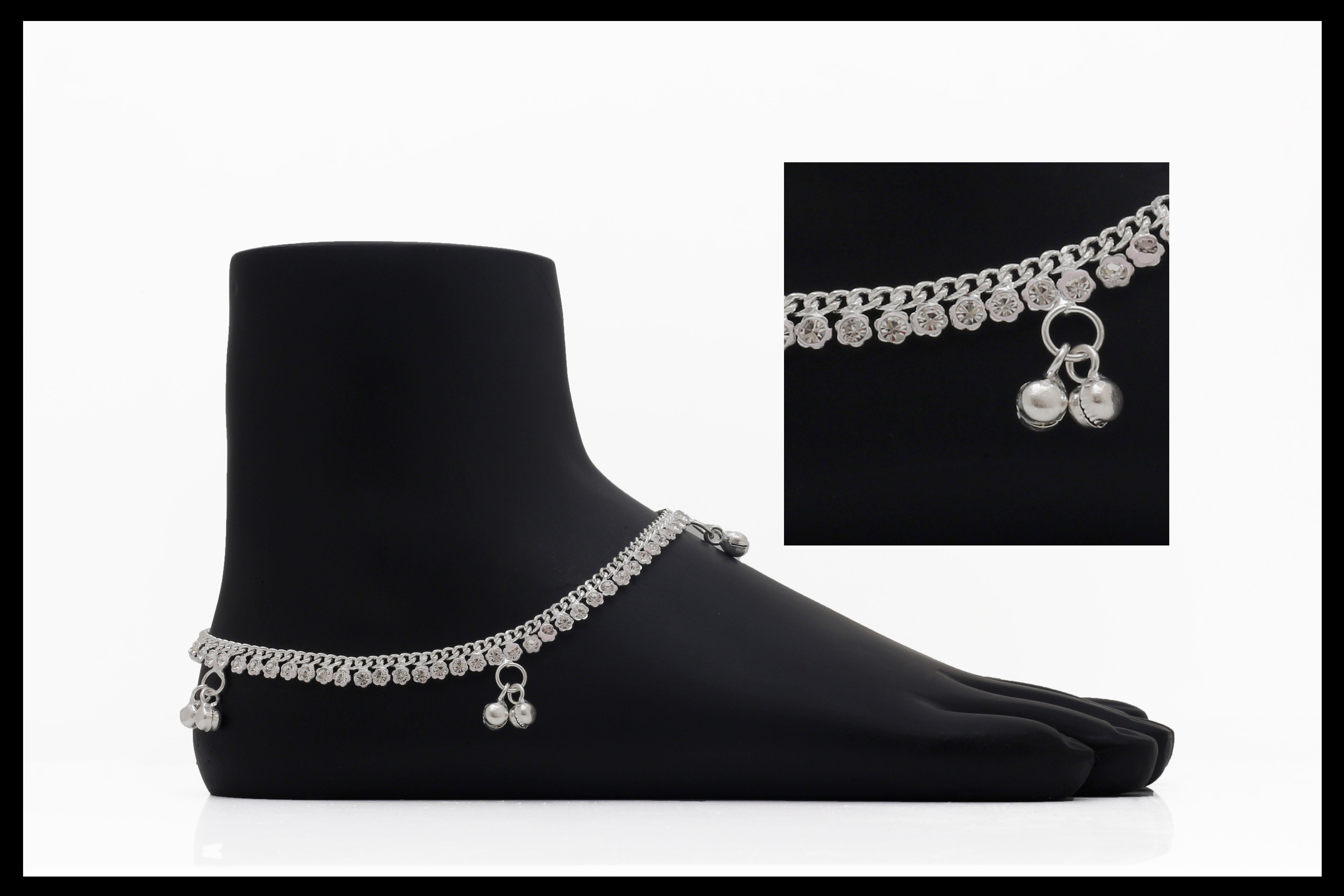 Silver Plated Traditional Anklets