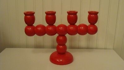 Antique Wooden Candle Holder