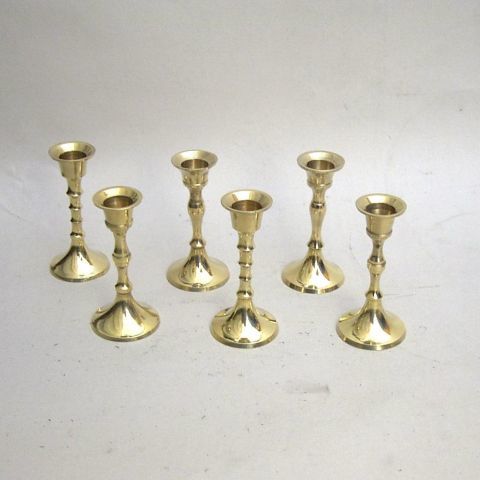 Solid Brass Taper With Candle Spike/ Candle Holder