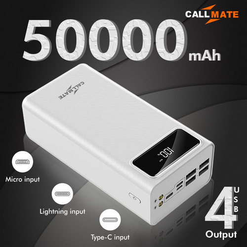 Power Bank 50000Mah Battery Backup: 12-14 Hours Days
