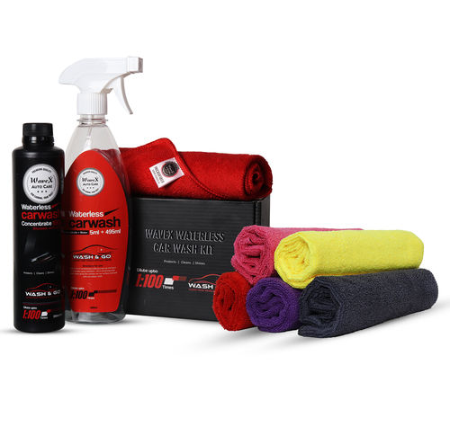 Wavex Waterless Car Wash With Microfiber Cloths for Car